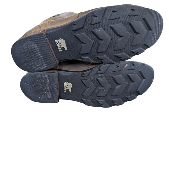 Women's Sorel Emelie Boot 💦Waterproof💦 Mid-Calf Brown Leather - Size 9 - Picture 11 of 13